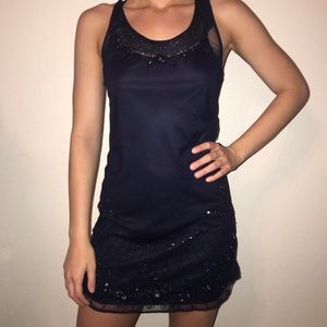 Navy Sparkly Party Dress